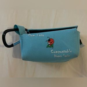 Portable bag holder for pet waste or diapers keychain